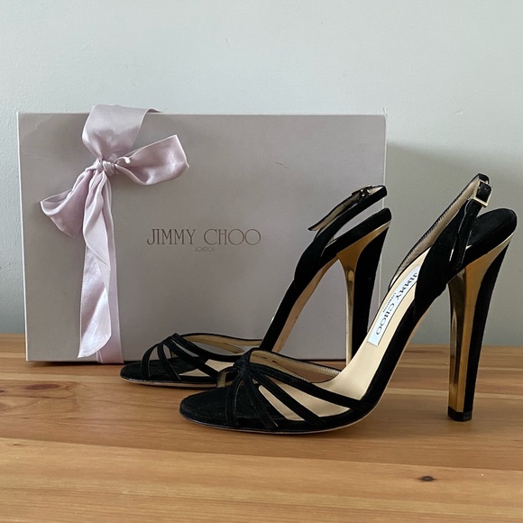 Jimmy Choo | Suede Strappy Sandle Size 8 - Picture 2 of 5